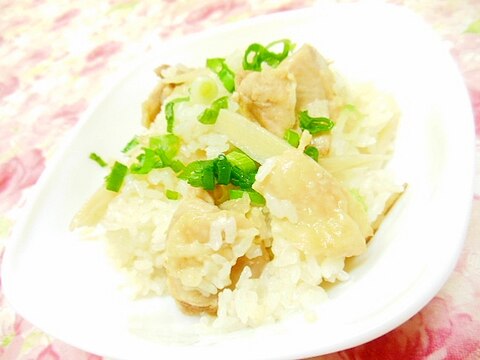 昆布だしde❤大量牛蒡と鶏もも肉の炊込みご飯❤